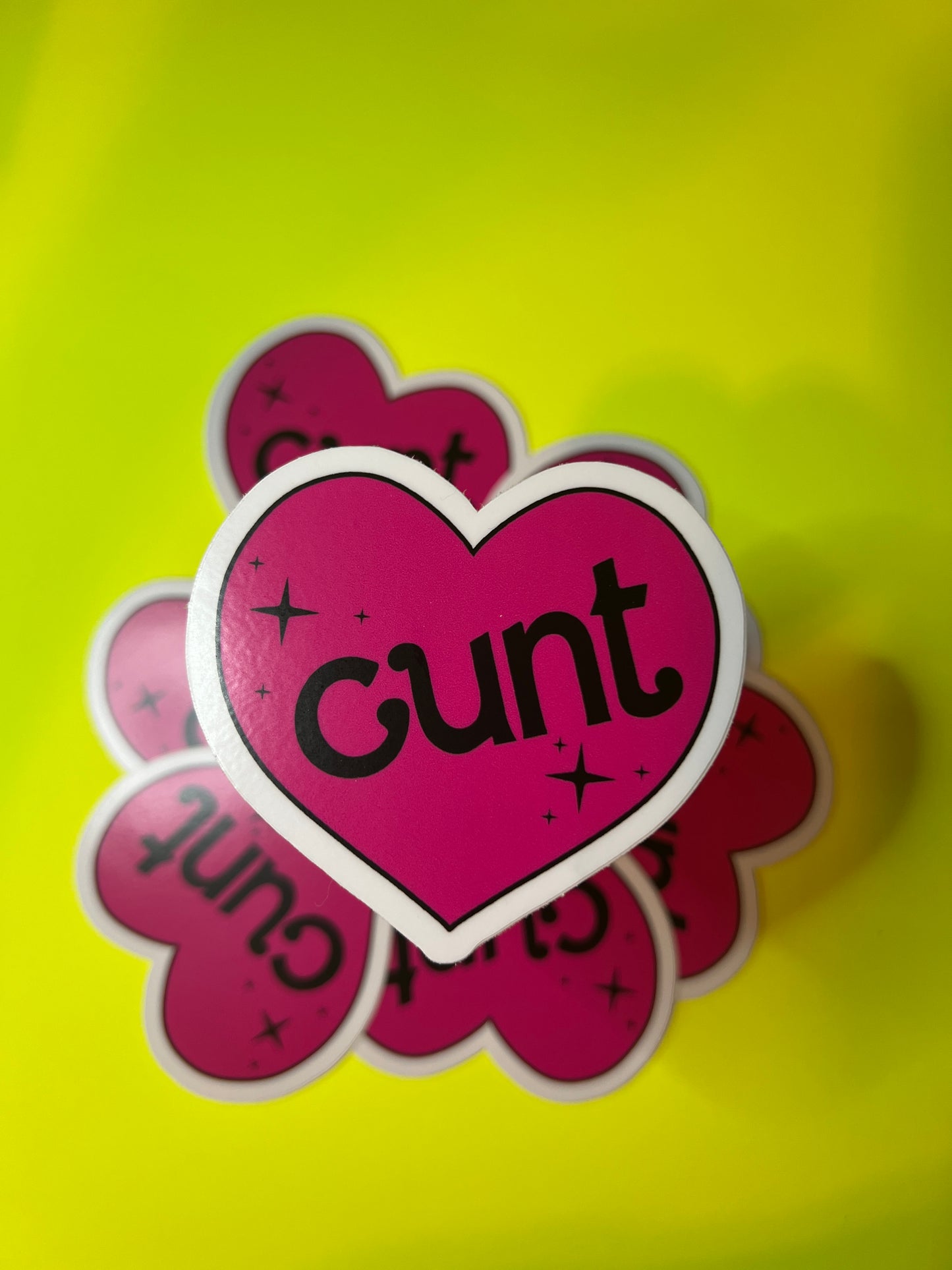 cunt heart sticker