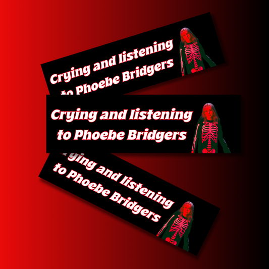 Crying and listening to Phoebe Bridgers Bumper Sticker