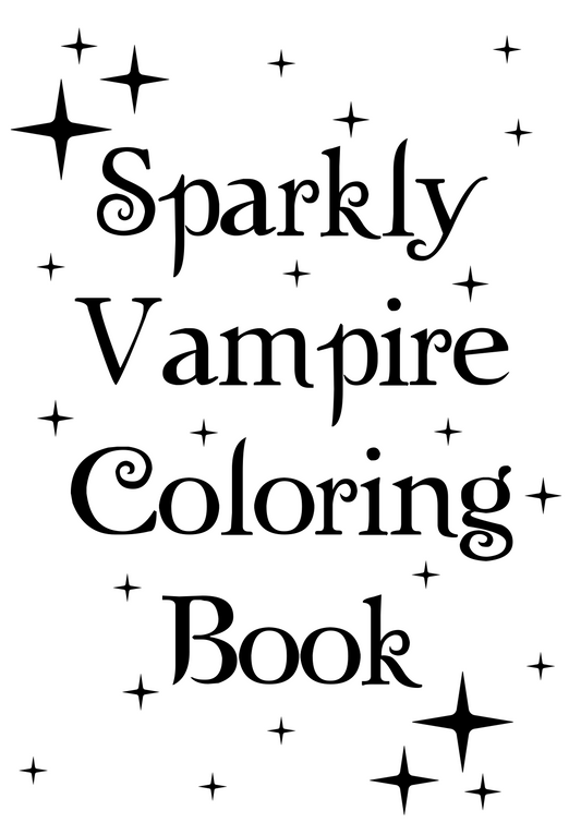 Sparkly Vampire Coloring Book
