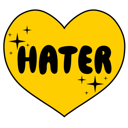 Hater heart pin