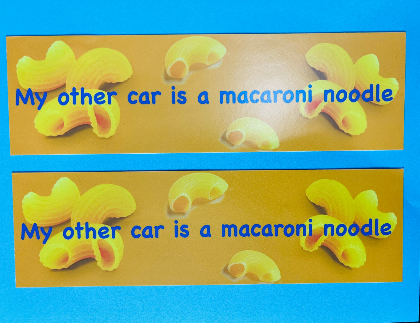 Macaroni car bumper sticker