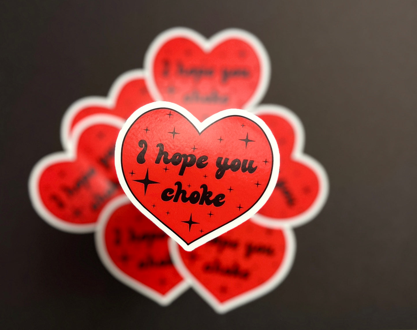 choke heart sticker