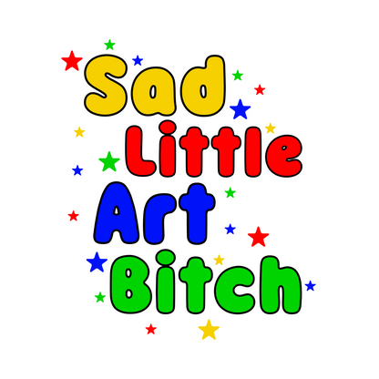 Sad little art bitch buttons