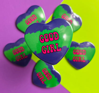 Good girl Heart Button