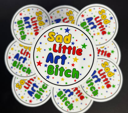 sad little art bitch sticker