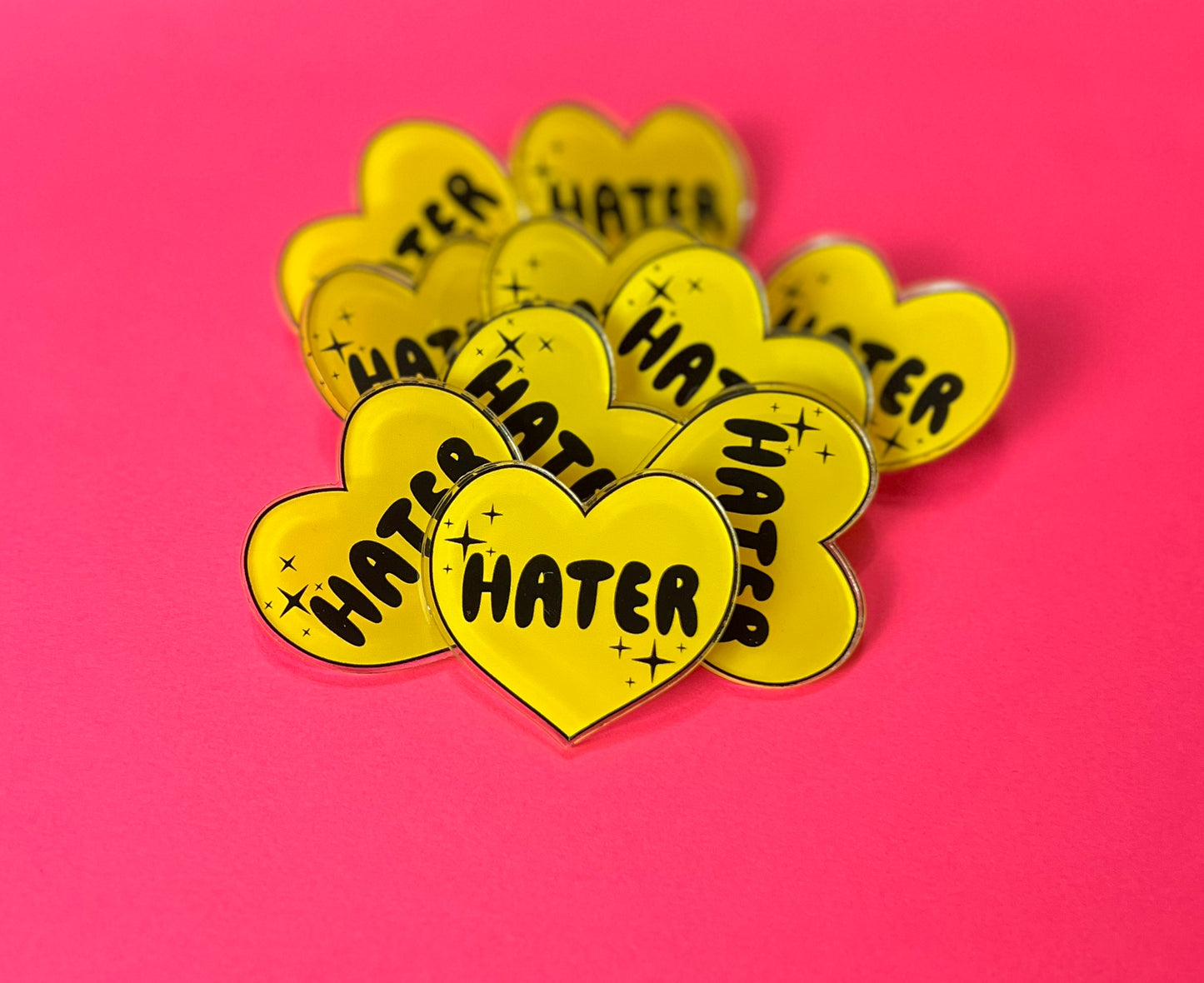 Hater heart pin