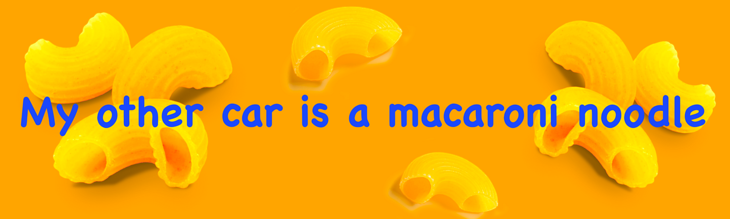 Macaroni car bumper sticker
