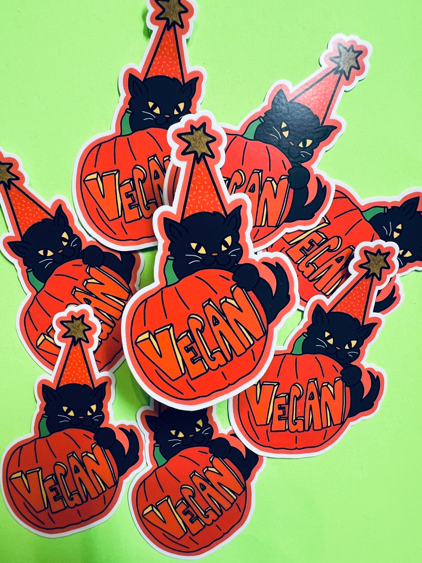 Vegan kitty sticker