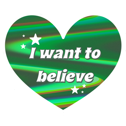 I Want to Believe heart pin