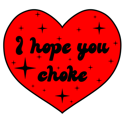 choke heart sticker