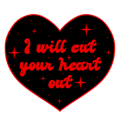 cut it out heart sticker