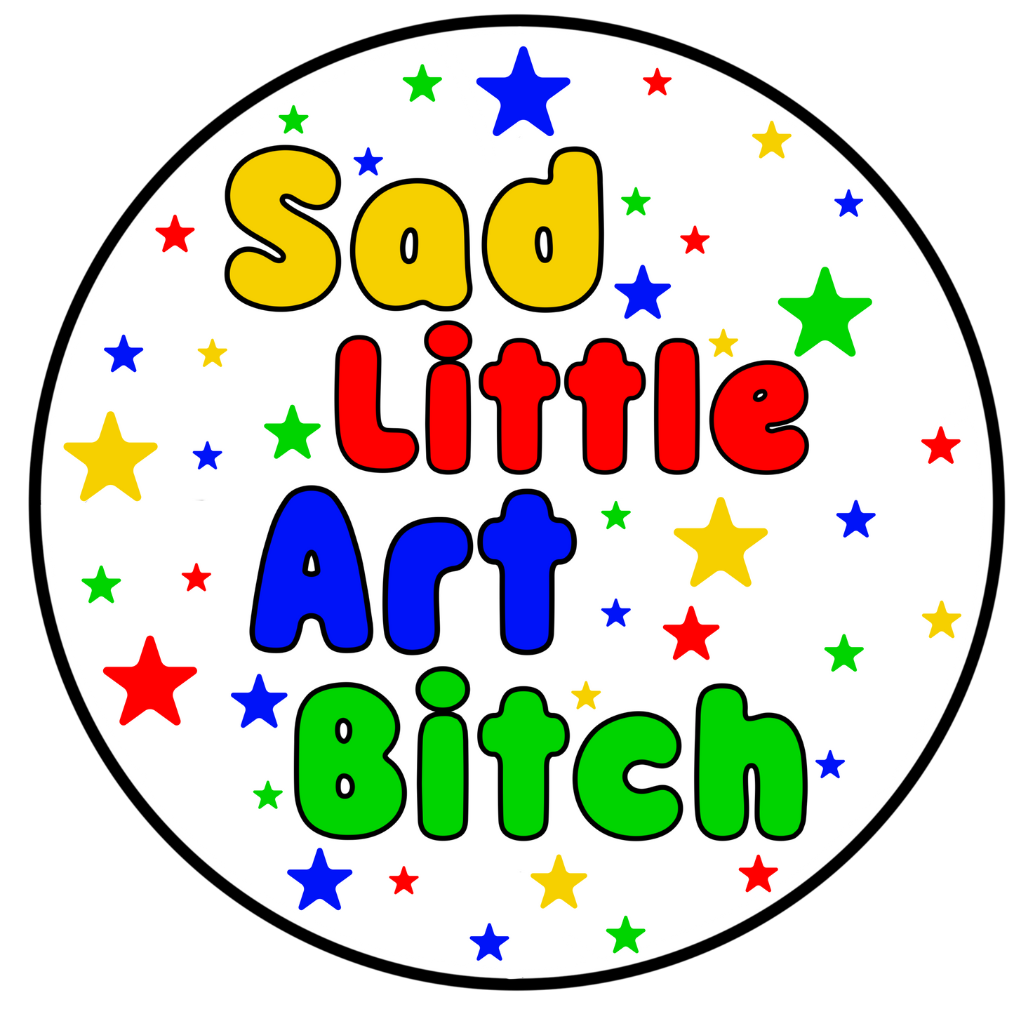 sad little art bitch sticker