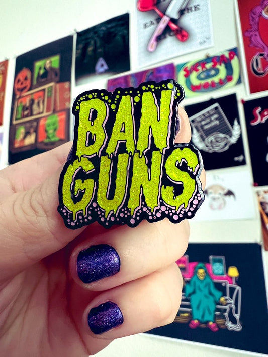Ban Guns enamel pin